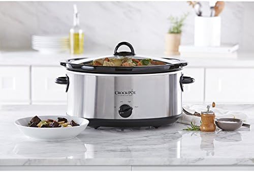 Crock-Pot 7 Quart Oval Manual Slow Cooker – Stainless Steel ss
