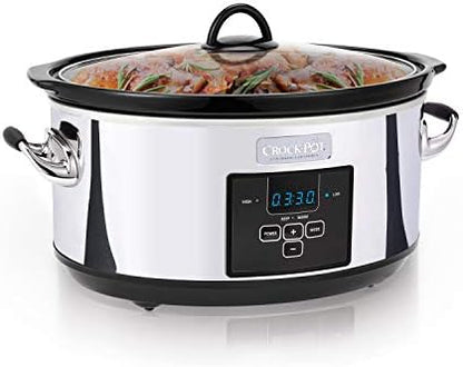 Crock-Pot 7 Quart Programmable Slow Cooker – Polished Platinum mr