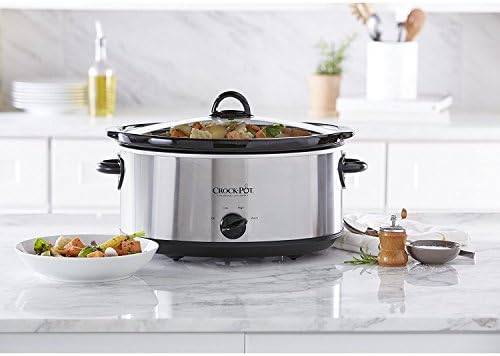 Crock-Pot 7 Quart Oval Manual Slow Cooker – Stainless Steel ss