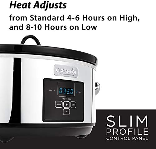 Crock-Pot 7 Quart Programmable Slow Cooker – Polished Platinum mr