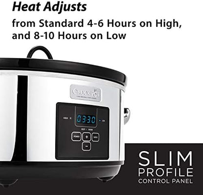 Crock-Pot 7 Quart Programmable Slow Cooker – Polished Platinum mr