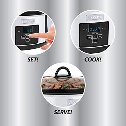 Crock-Pot 7 Quart Programmable Slow Cooker – Polished Platinum mr