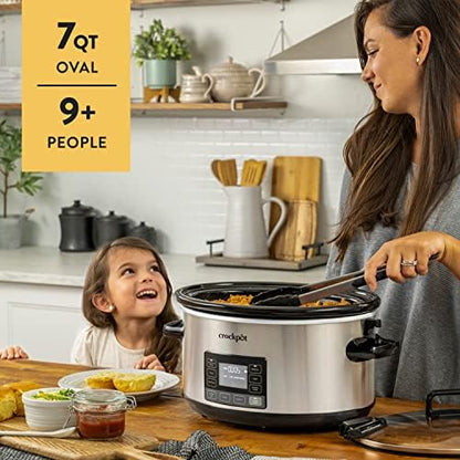 Crock-Pot 7 Quart Portable Programmable Slow Cooker with Timer 76