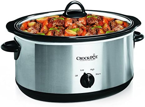 Crock-Pot 7 Quart Oval Manual Slow Cooker – Stainless Steel ss
