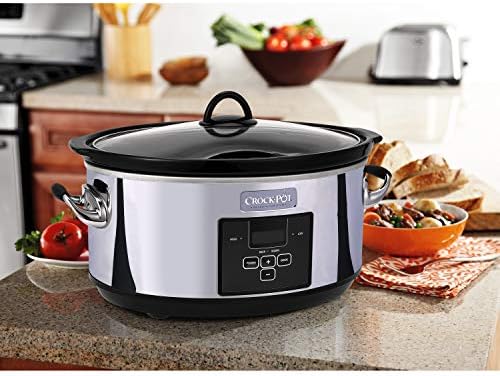 Crock-Pot 7 Quart Programmable Slow Cooker – Polished Platinum mr