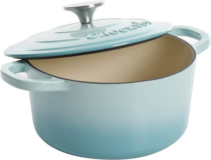 Crock-Pot 3 Quart Enameled Cast Iron Dutch Oven – Aqua t1