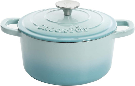 Crock-Pot 3 Quart Enameled Cast Iron Dutch Oven – Aqua t1