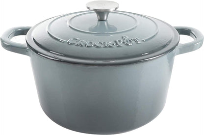 Crock-Pot 3 Quart Enameled Cast Iron Dutch Oven – Aqua t1