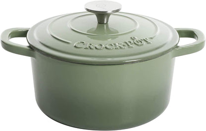 Crock-Pot 3 Quart Enameled Cast Iron Dutch Oven – Aqua t1