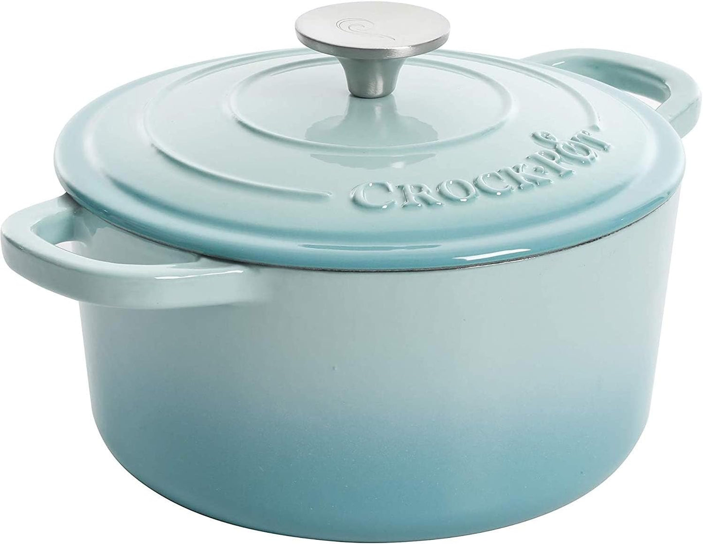 Crock-Pot 3 Quart Enameled Cast Iron Dutch Oven – Aqua t1